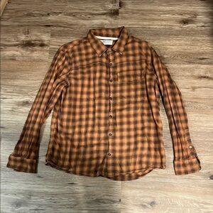 Men's Brown Plaid Shirt